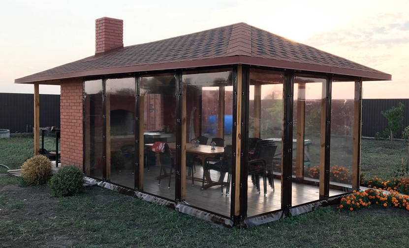 Professional deck construction team at work